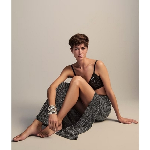 J.Crew Collection Side-Slit Rhinestone Skirt - Picture 3 of 11